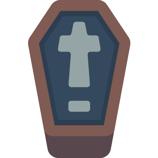 Coffin coffin cross halloween icon