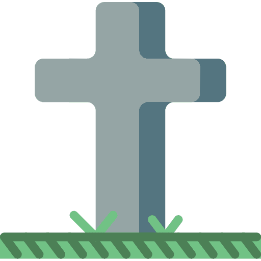 Cross rip cross cemetery icon