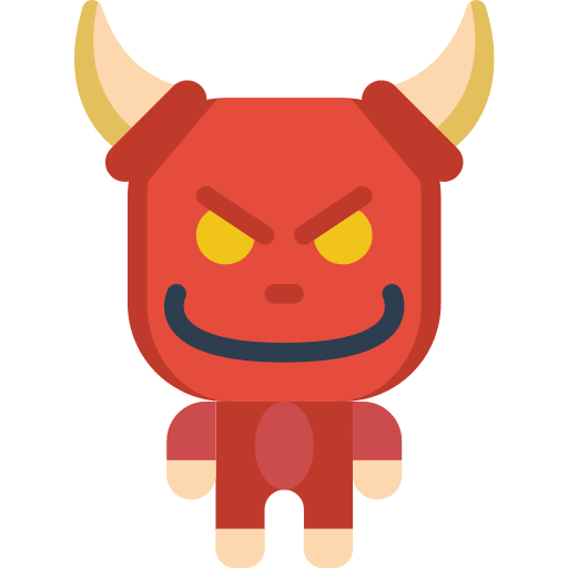 Devil fear terror scary icon