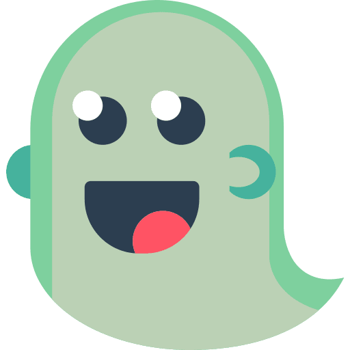Ghost fear horror happy icon