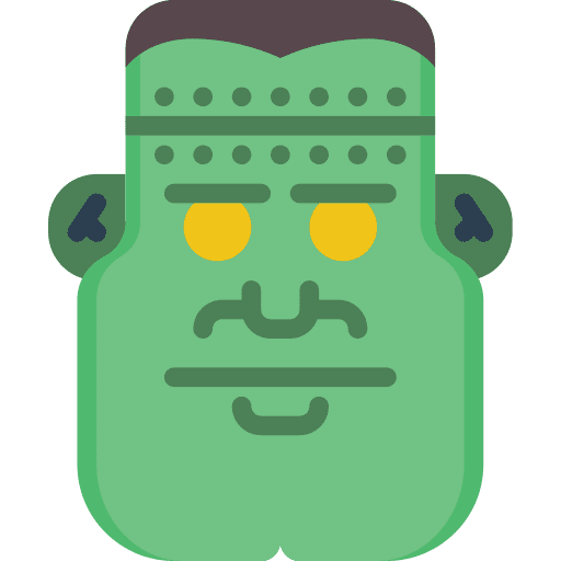 Frankenstein spooky head halloween icon