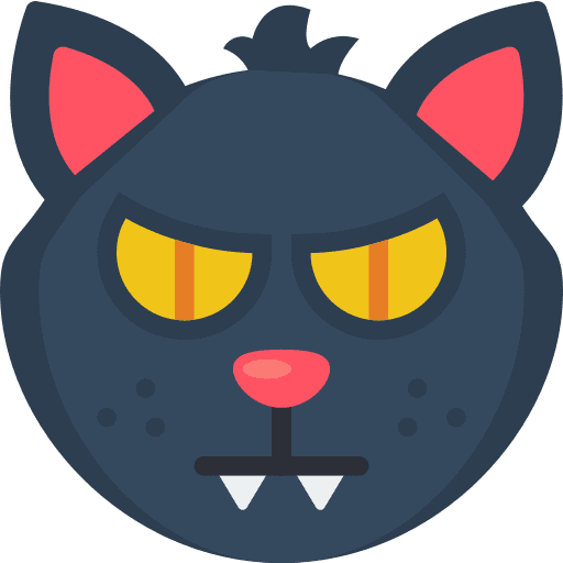 Cat spooky halloween scary icon