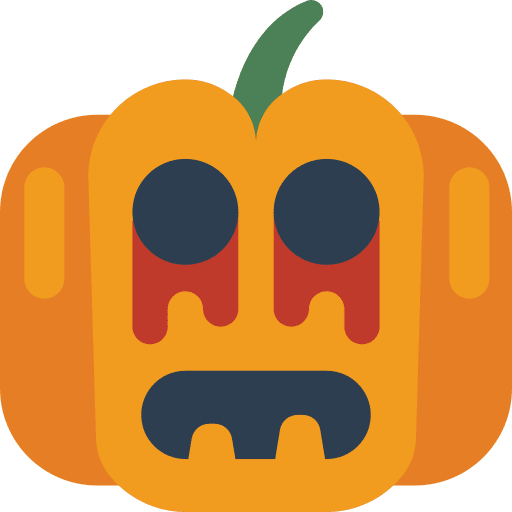 Pumpkin fear halloween pumpkin icon
