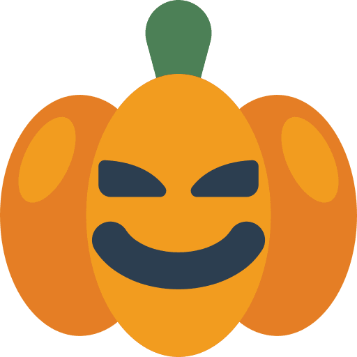 Pumpkin fear scary halloween icon