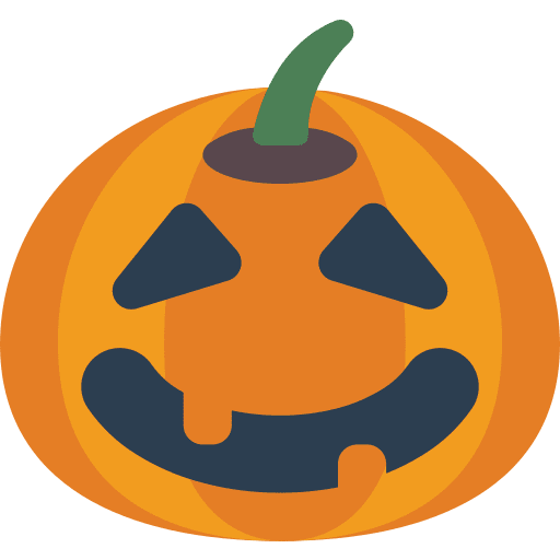 Pumpkin smiling pumpkin horror icon