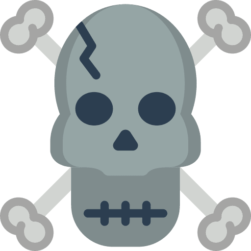 Skull horror pirate skull icon