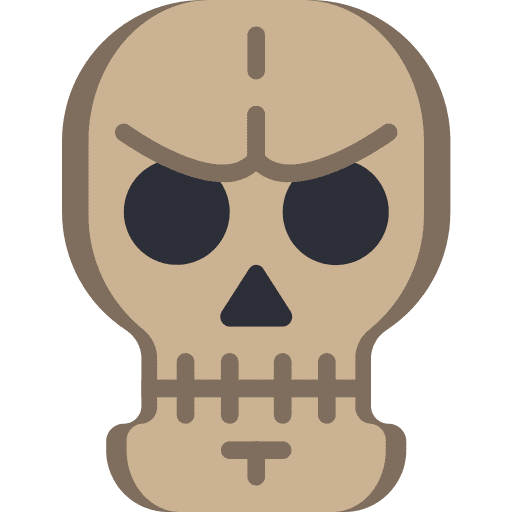 Skull scary terror horror icon
