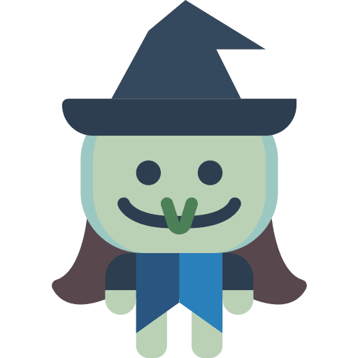 Witch halloween spooky costume icon