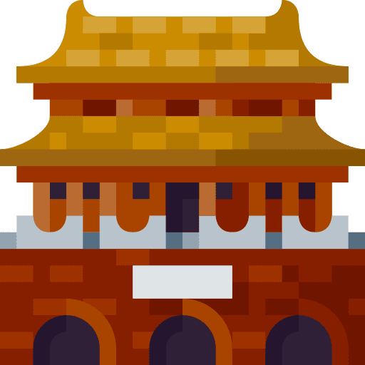 Forbidden city architecture and city beijing architecture icon