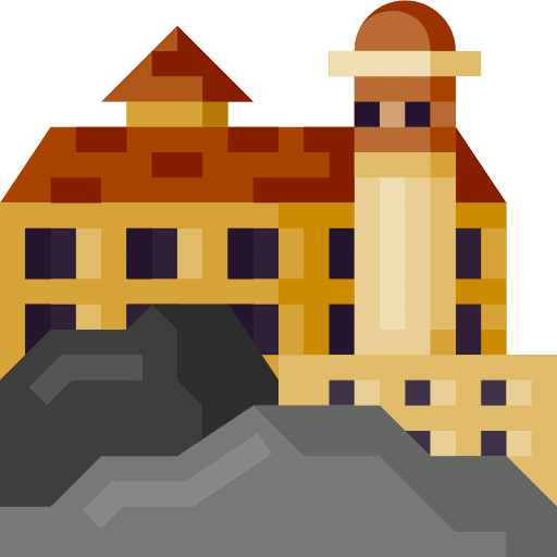 Alcatraz jail architecture and city architecture icon