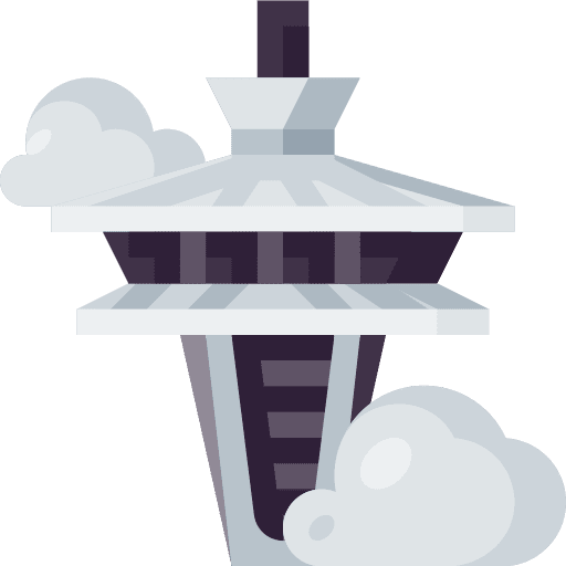 Space needle monument architecture landmark icon