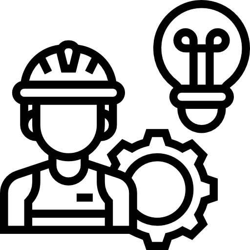 Idea electronics light bulb professions and jobs icon