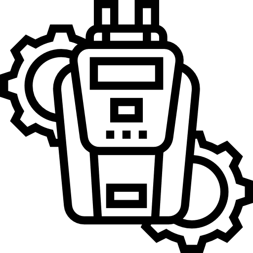 Measuring cogwheels device measuring icon