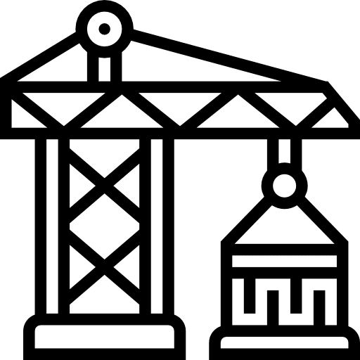 Crane lift construction and tools construction icon