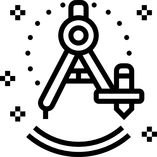 Compass divider measurement compass icon