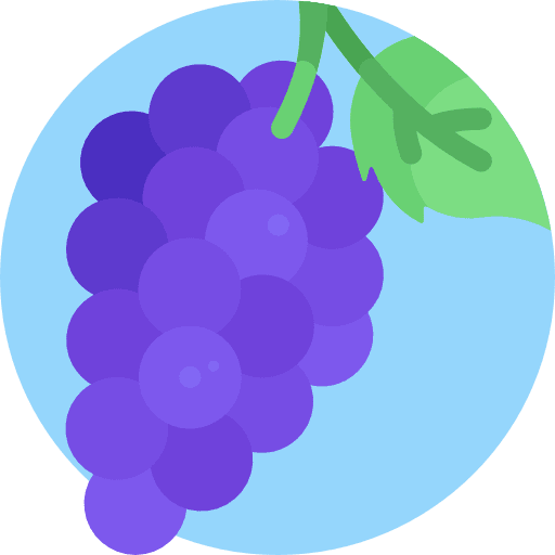 Grapes vegan food and restaurant vegetarian icon