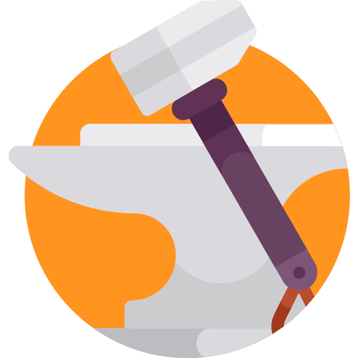 Hephaestus construction and tools greek anvil icon