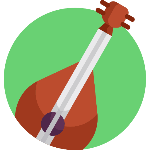 Mandolin instrument harmony music and multimedia icon