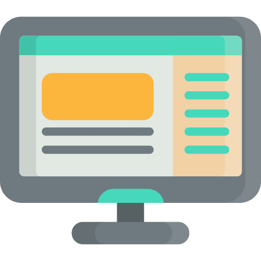 Lcd music and multimedia monitor technology icon