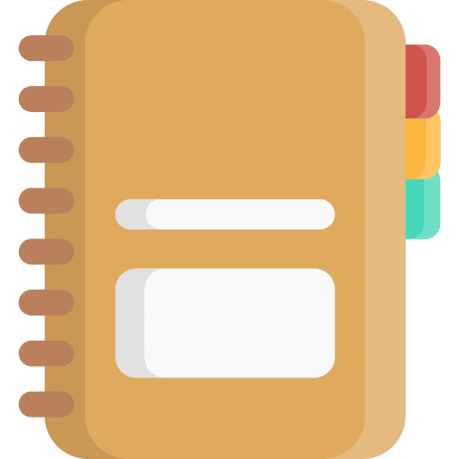 Notebook agenda education bookmark icon