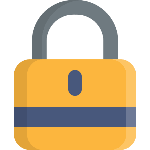 Padlock tools and utensils locked security icon
