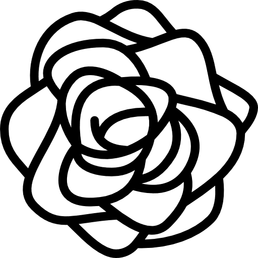 Rose plant nature farming and gardening icon