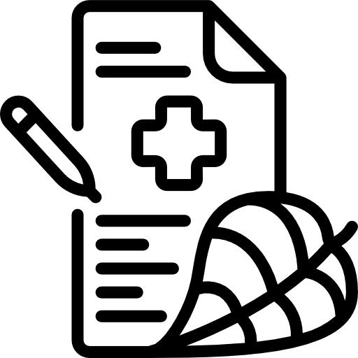 Prescribe prescribe paper healthcare and medical icon