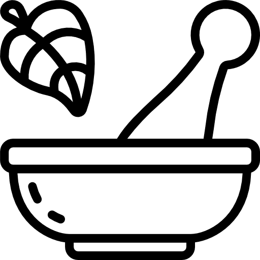 Grinding healthcare and medical nature mortar icon