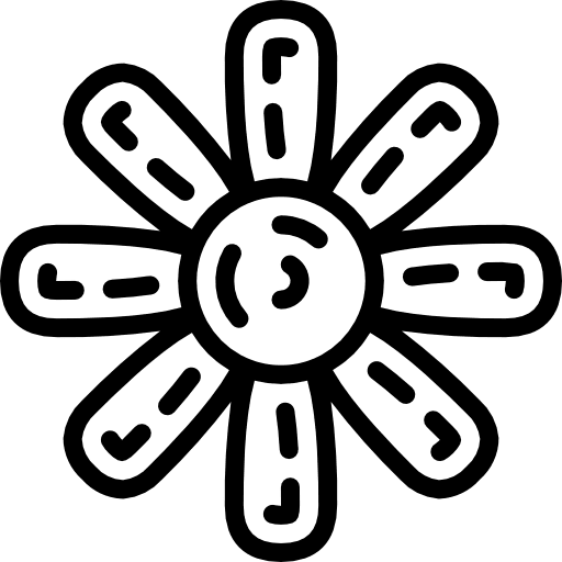 Asteraceae flower blossom petals icon