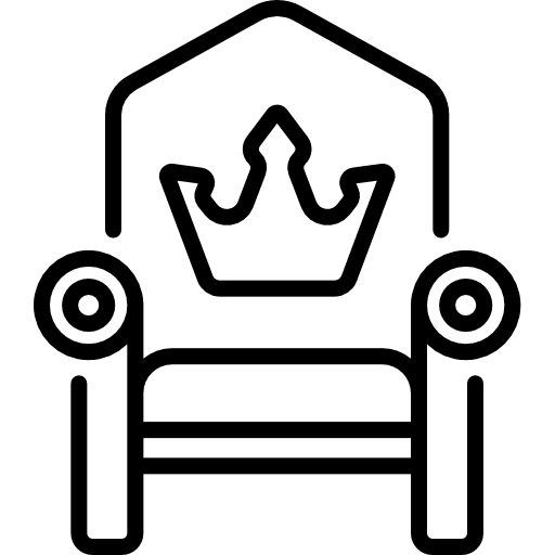 Throne royalty miscellaneous monarchy icon