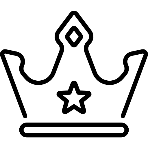 Crown monarchy royal tools and utensils icon