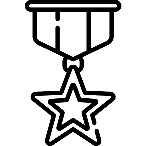 Medal certification seo and web sports and competition icon