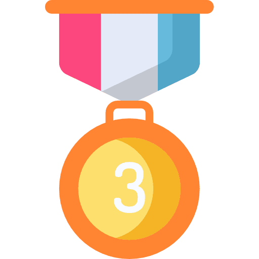 Bronze medal medal sports and competition sports icon