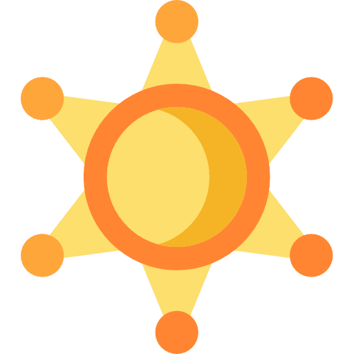 Sheriff police signs secure icon