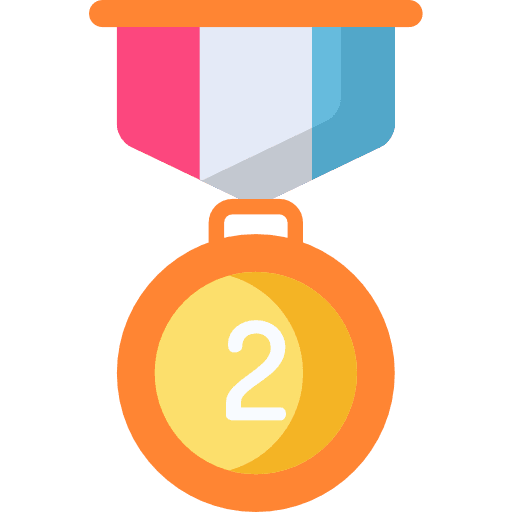 Silver medal two silver medal sports and competition icon