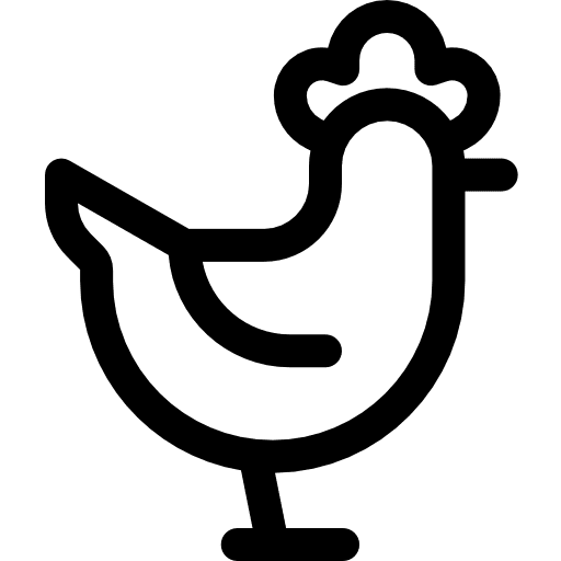 Chicken animals chicken farming and gardening icon