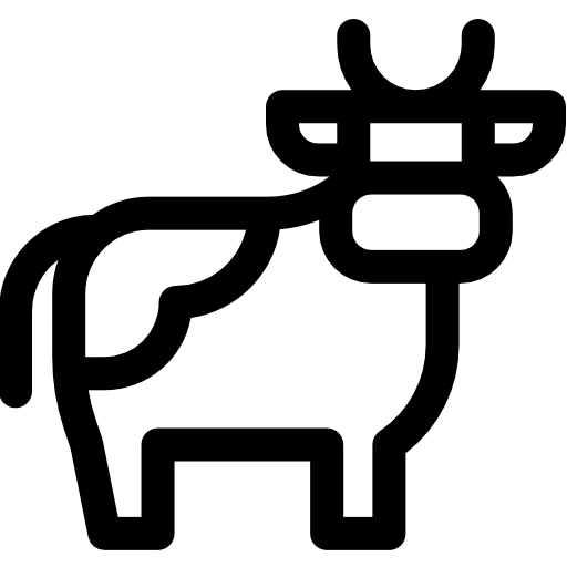 Cow animal kingdom milk farming icon