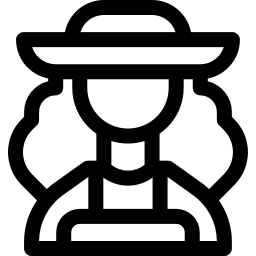 Farmer hat job user icon