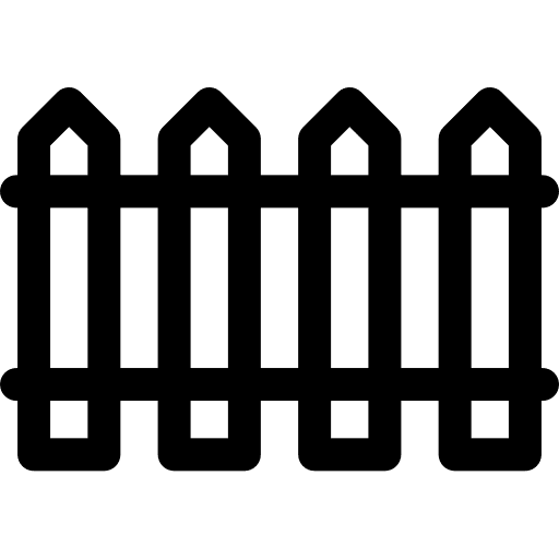 Fence farming and gardening fences draws icon