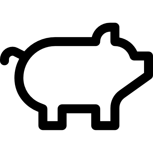 Pig animal kingdom farming ham icon