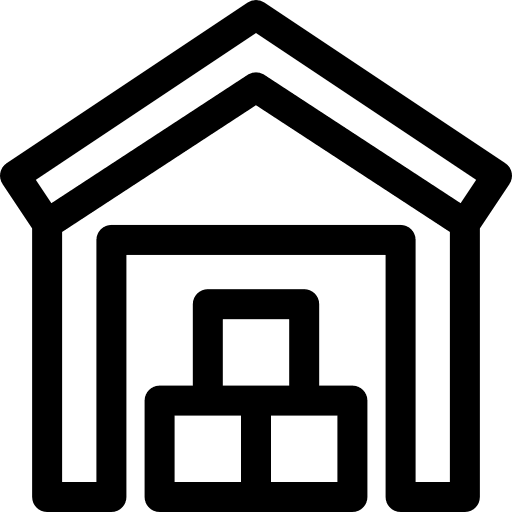 Warehouse storage warehouse building icon