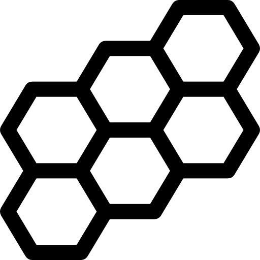 Honeycomb food and restaurant honeycomb bees icon