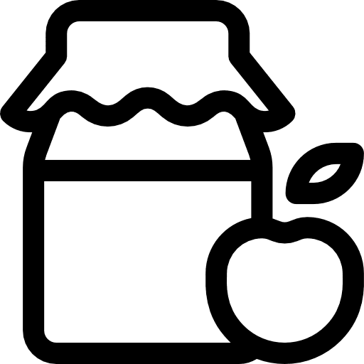 Jam food and restaurant conserve jar icon