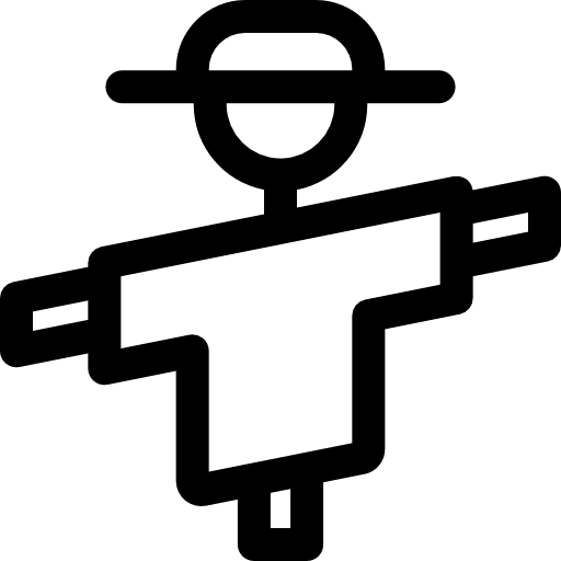 Scarecrow agriculture garden farming icon
