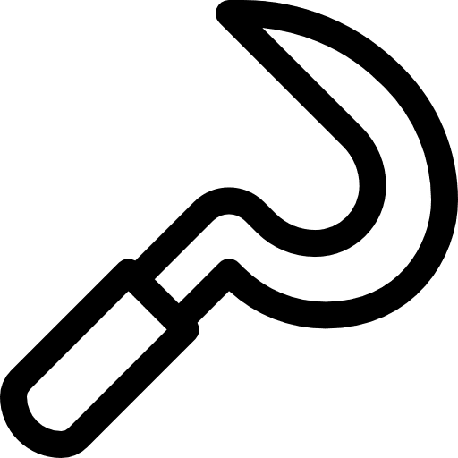 Sickle sickle construction and tools gardening icon