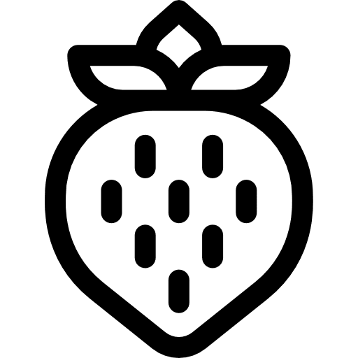 Strawberry diet vegetarian fruit icon