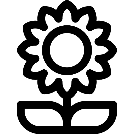 Sunflower nature gardening botanic icon