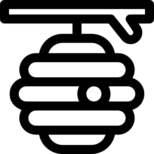 Beehive farming and gardening nature farming icon