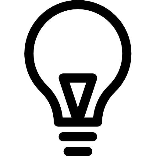 Idea light bulb invention illumination icon