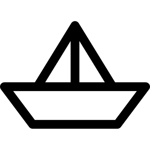 Paper boat art and design paper ship paper boat icon